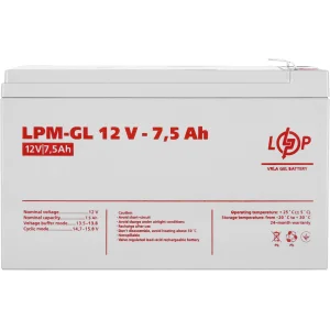 Акумуляторна батарея LogicPower 12V 7.5AH (LPM-GL 12 - 7.5 AH) GEL, LP6562 UA