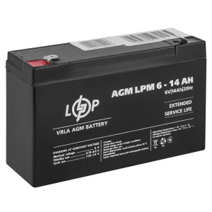 Аккумуляторная батарея LogicPower LPM 6V 14AH (LPM 6 - 14 AH) AGM, LP4160 UA