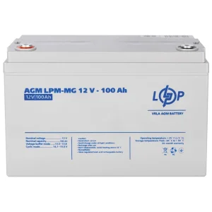 Акумуляторна батарея LogicPower 12V 100AH (LPM-MG 12 - 100 AH) AGM мультигель, LP3877 UA