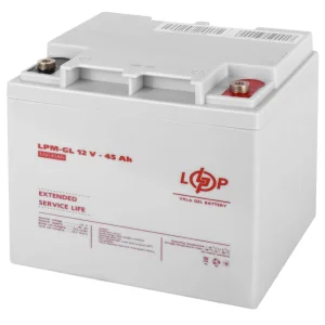 Акумуляторна батарея LogicPower 12V 45AH (LPM-GL 12 - 45 AH) GEL, LP20269 UA
