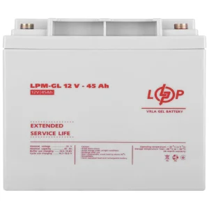 Акумуляторна батарея LogicPower 12V 45AH (LPM-GL 12 - 45 AH) GEL, LP20269 UA