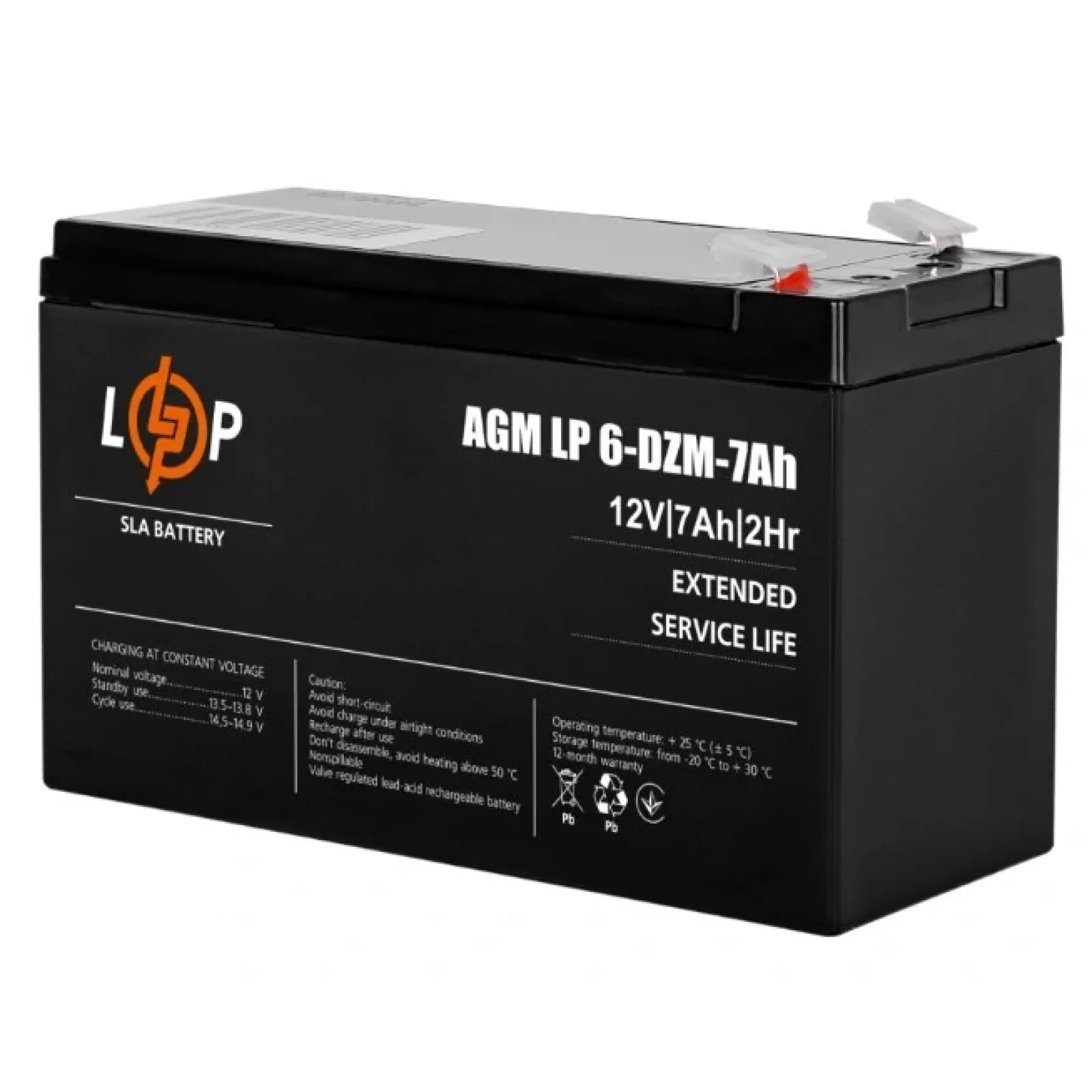 Аккумуляторная батарея LogicPower 12V 7AH (LP 6-DZM-7 Ah) AGM, lp16152 UA