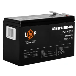 Аккумуляторная батарея LogicPower 12V 7AH (LP 6-DZM-7 Ah) AGM, lp16152 UA