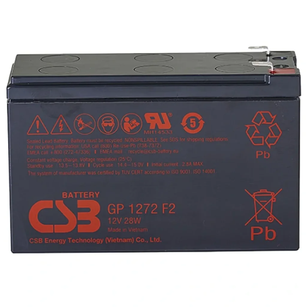 Акумуляторна батарея CSB 12V 7.2AH (GP1272, 28W) AGM, GP1272F2(28W) UA