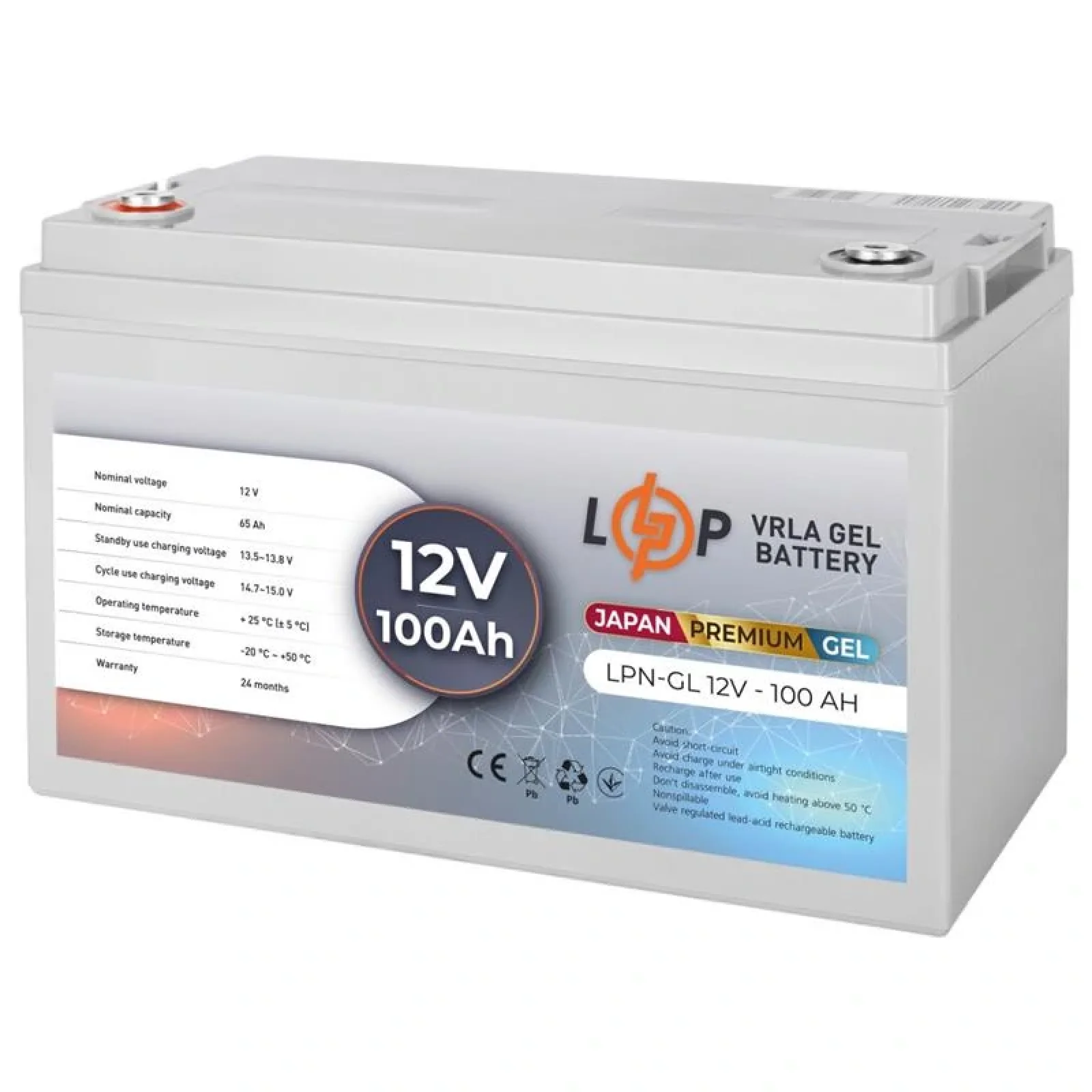 Акумуляторна батарея Logicpower LPN-GL 12V - 100 Ah GEL, LP13719 UA