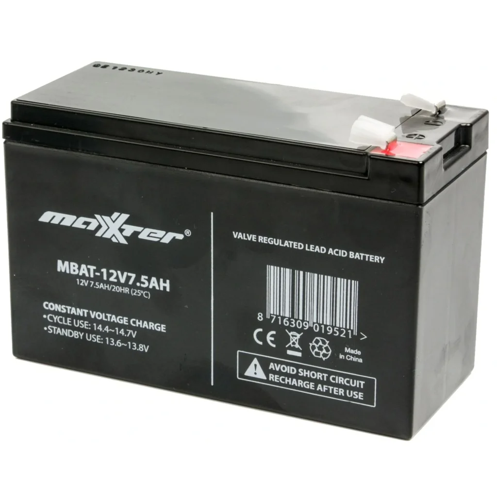 Акумуляторна батарея Maxxter 12V 7.5AH (MBAT-12V7.5AH) AGM UA