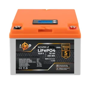 Акумуляторна батарея LogicPower 12V 32 AH (410Wh) LCD для ДБЖ (BMS 50A/25A) LiFePO4 UA