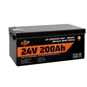 Аккумуляторная батарея LogicPower 24V 200 AH (5120Wh) Smart BT для ИБП (BMS 100A/50А) LiFePO4, LP20201 UA