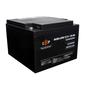 Аккумуляторная батарея LogicPower LPM 12V 26AH под болт М5 AGM, LP22883 UA