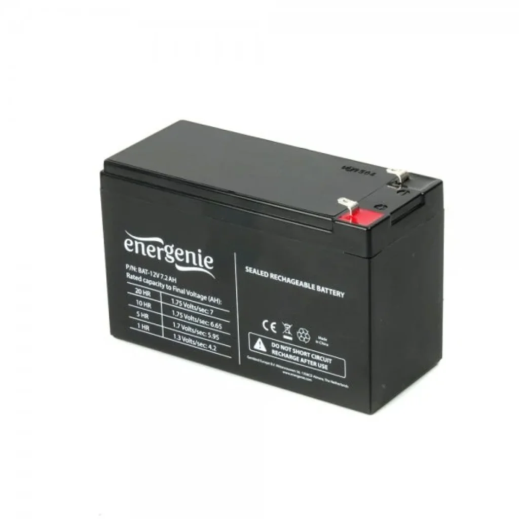 Акумуляторна батарея EnerGenie 12V 7.2AH (BAT-12V7.2AH) AGM UA