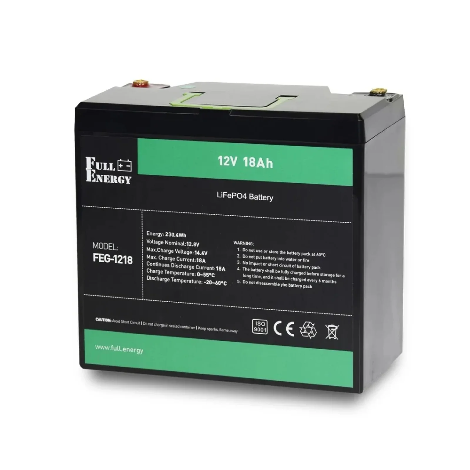 Акумуляторна батарея Full Energy FEG-1218 12V 18AH (FEG-1218) LiFePO4 UA