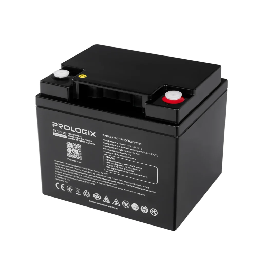 Акумуляторна батарея Prologix 12V 40AH (PL12-40) AGM UA
