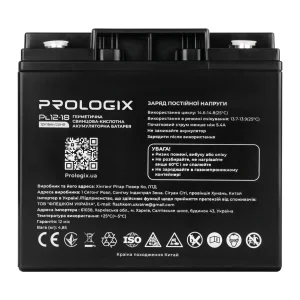Акумуляторна батарея Prologix 12V 18AH (PL12-18) AGM UA