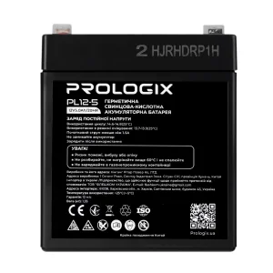 Акумуляторна батарея Prologix 12V 5AH (PL12-5) AGM UA