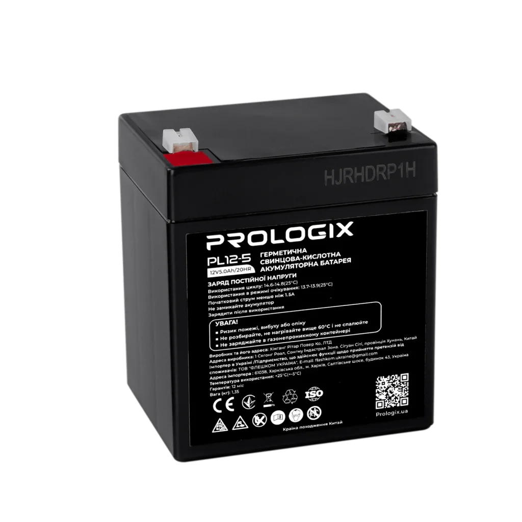 Акумуляторна батарея Prologix 12V 5AH (PL12-5) AGM UA