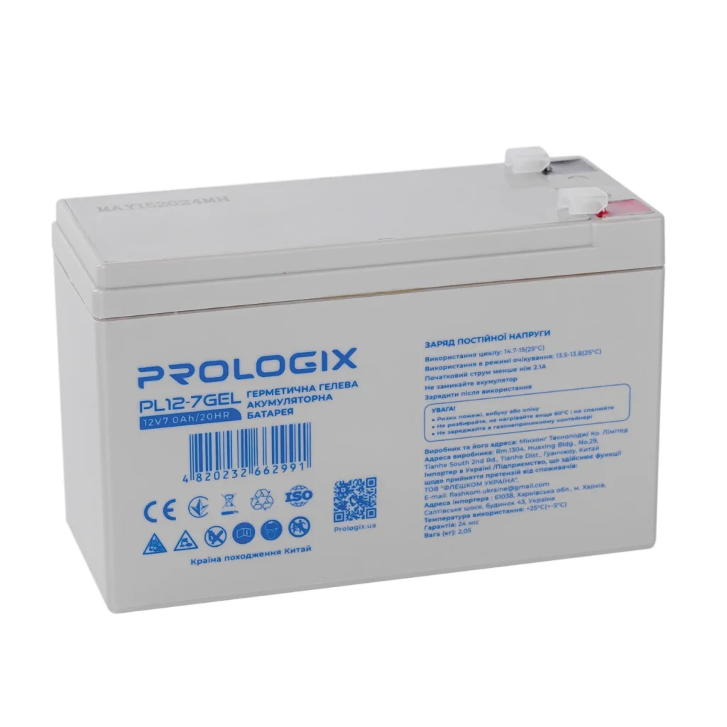 Акумуляторна батарея Prologix 12V 7AH (PL12-7GEL) GEL UA