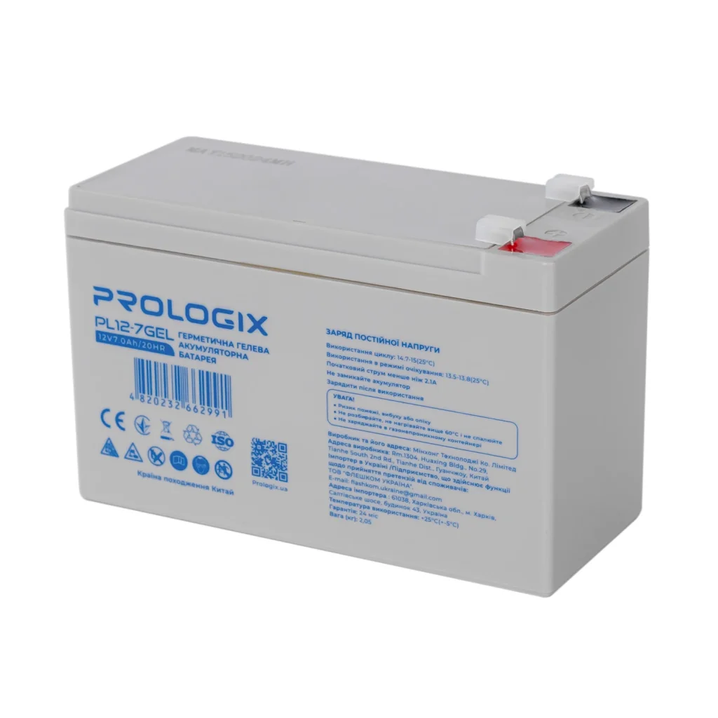 Акумуляторна батарея Prologix 12V 7AH (PL12-7GEL) GEL UA