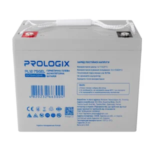 Акумуляторна батарея Prologix 12V 75AH (PL12-75GEL) GEL UA