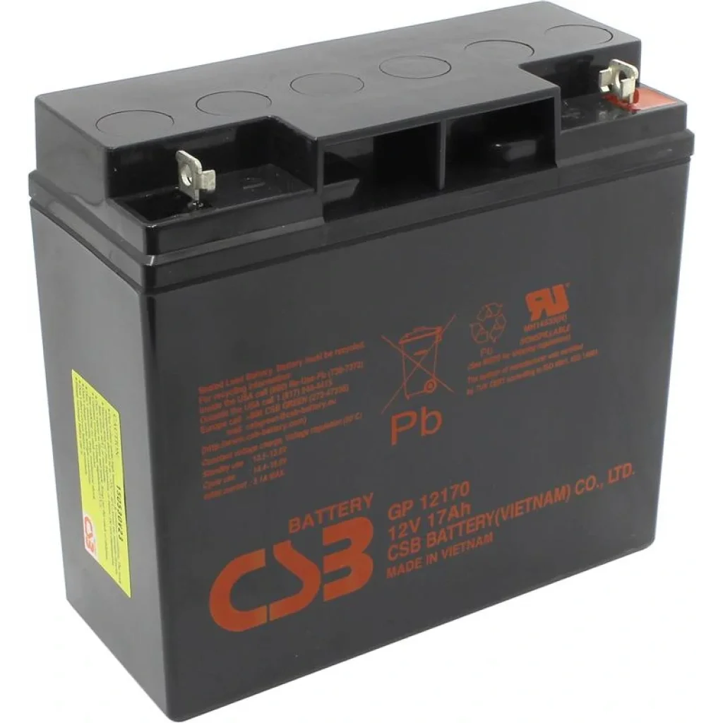 Акумуляторна батарея CSB 12V 17AH (GP12170) AGM UA