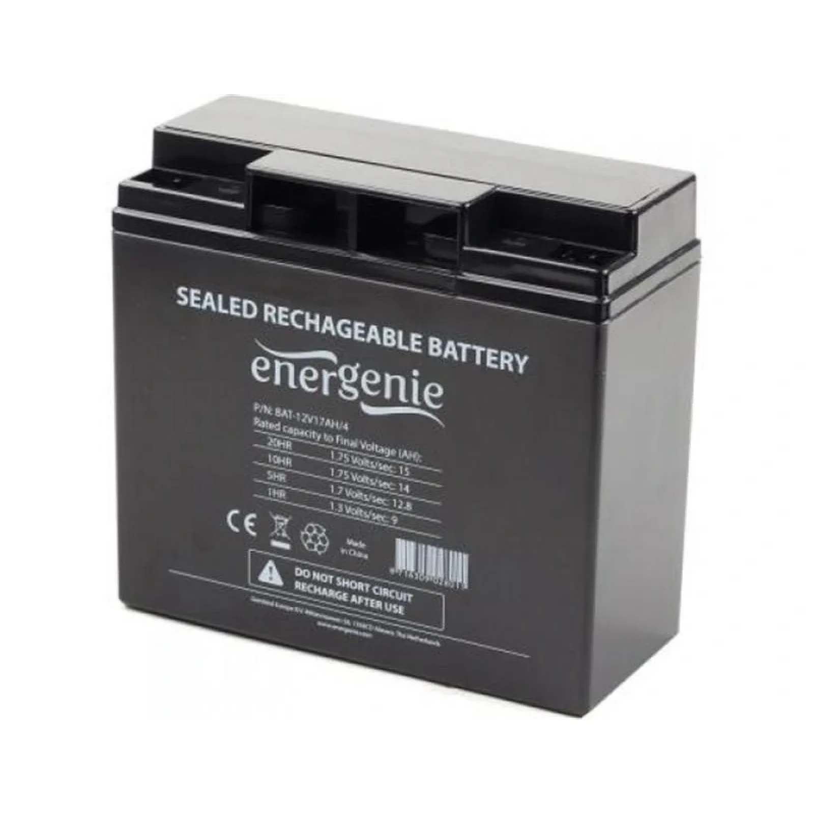 Аккумуляторная батарея EnerGenie 12V 17AH (BAT-12V17AH/4) AGM UA