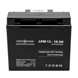 Акумуляторна батарея LogicPower LPM 12V 18AH (LPM 12 - 18 AH) AGM, LP4133 UA