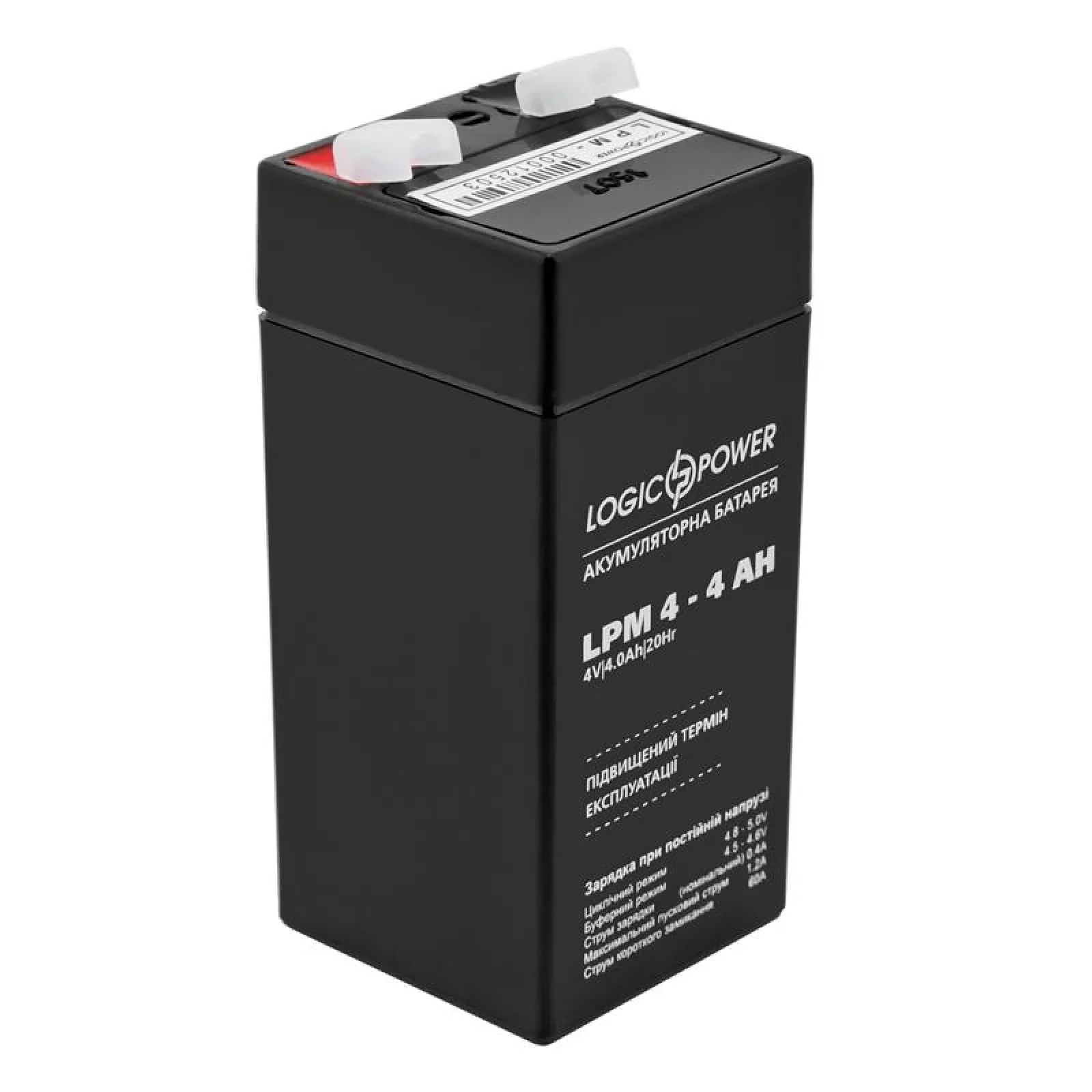 Акумуляторна батарея LogicPower LPM 4V 4AH (LPM 4 - 4 AH) AGM, LP4135 UA