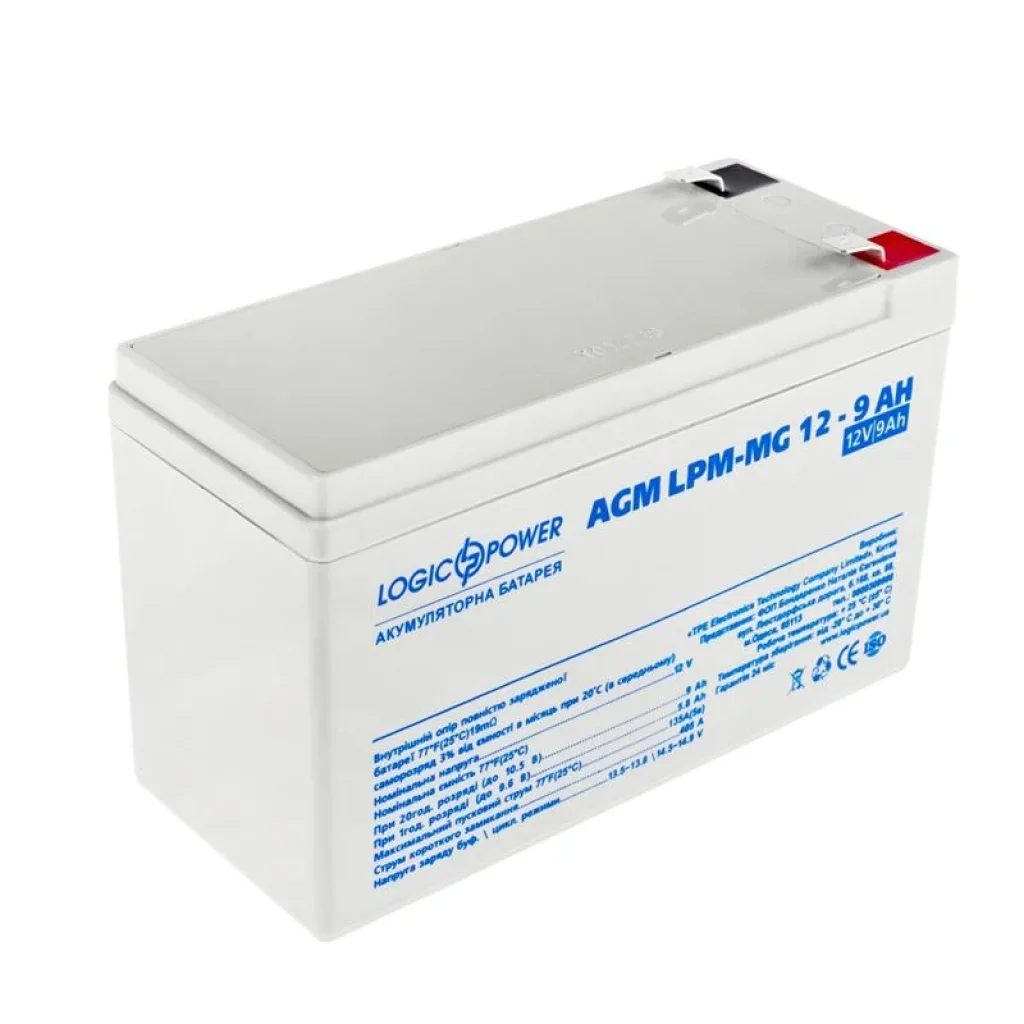 Акумуляторна батарея LogicPower 12V 9AH (LPM-MG 12 - 9 AH) AGM мультигель, LP6555 UA
