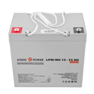 Акумуляторна батарея LogicPower 12V 55AH (LPM-MG 12 - 55 AH) AGM мультигель, LP3873 UA