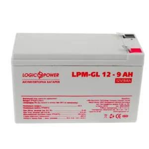Акумуляторна батарея LogicPower 12V 9AH (LPM-GL 12 - 9 AH) GEL, LP6563 UA