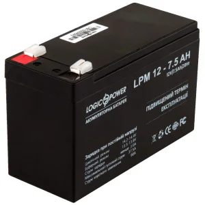 Акумуляторна батарея LogicPower 12V 7.5AH (LPM 12 - 7,5 AH) AGM, LP3864 UA