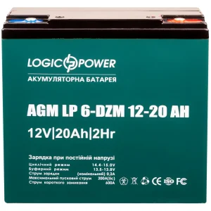 Акумуляторна батарея LogicPower LP 12V 20AH (6-DZM-12-20) AGM, LP5438 UA