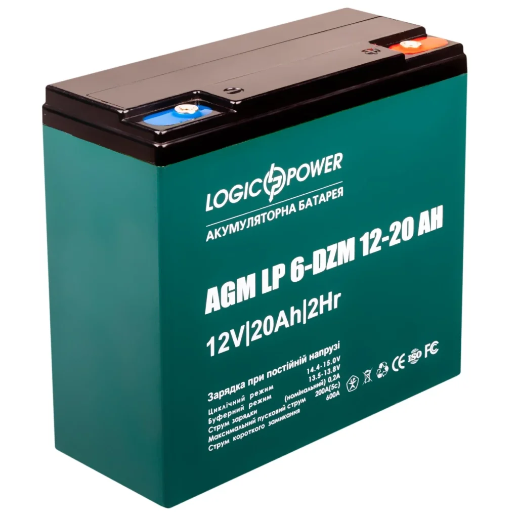 Акумуляторна батарея LogicPower LP 12V 20AH (6-DZM-12-20) AGM, LP5438 UA
