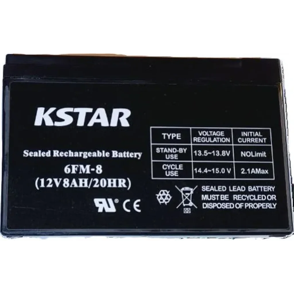 Акумуляторна батарея KSTAR 12V 8.0AH (6-FM-8) AGM UA