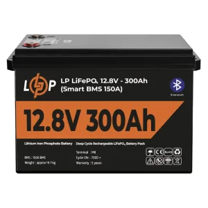 Аккумуляторная батарея LogicPower 12.8V 300 AH (3840Wh) с BT (Smart BMS 200A) LiFePO4 UA