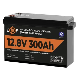 Акумуляторна батарея LogicPower 12.8V 300 AH (3840Wh) с BT (Smart BMS 200A) LiFePO4 UA