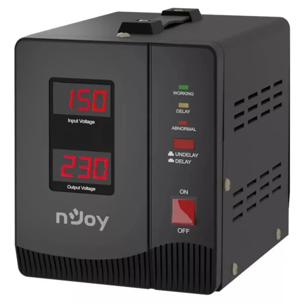 Стабилизатор NJOY Alvis 2000 (AVRL-20002AL-CS01B) AVR, 2 розетки UA