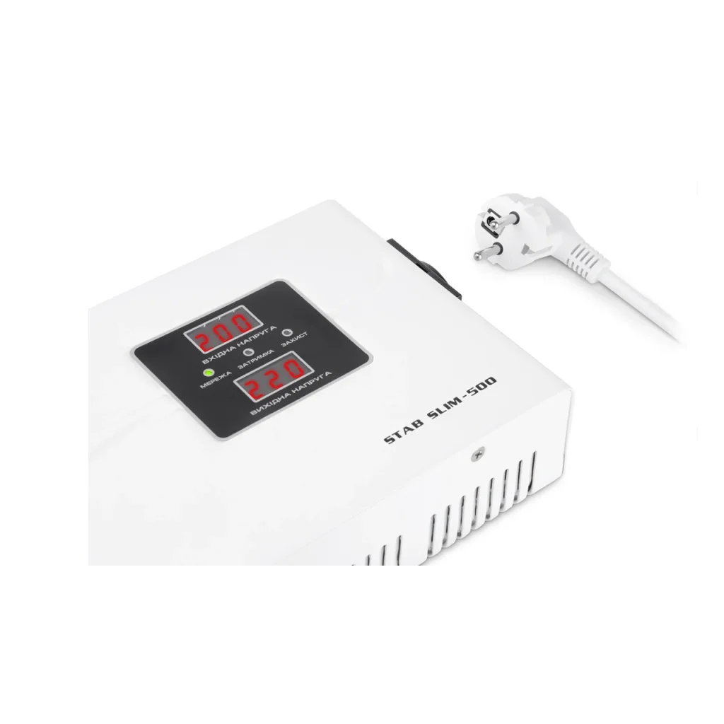 Стабілізатор REAL-EL STAB SLIM-500 White, EL122400006 UA
