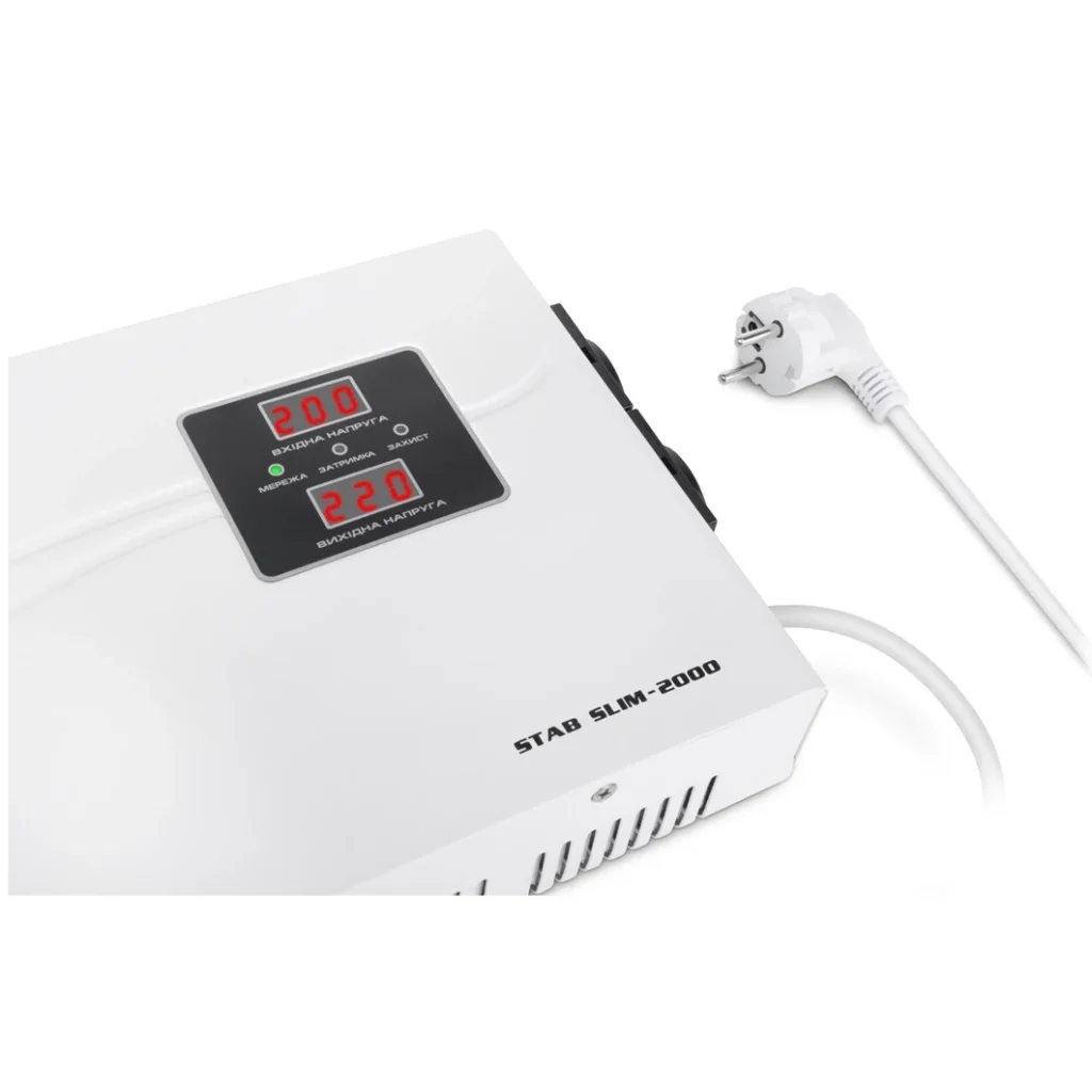 Стабилизатор REAL-EL STAB SLIM-2000 White, EL122400008 UA