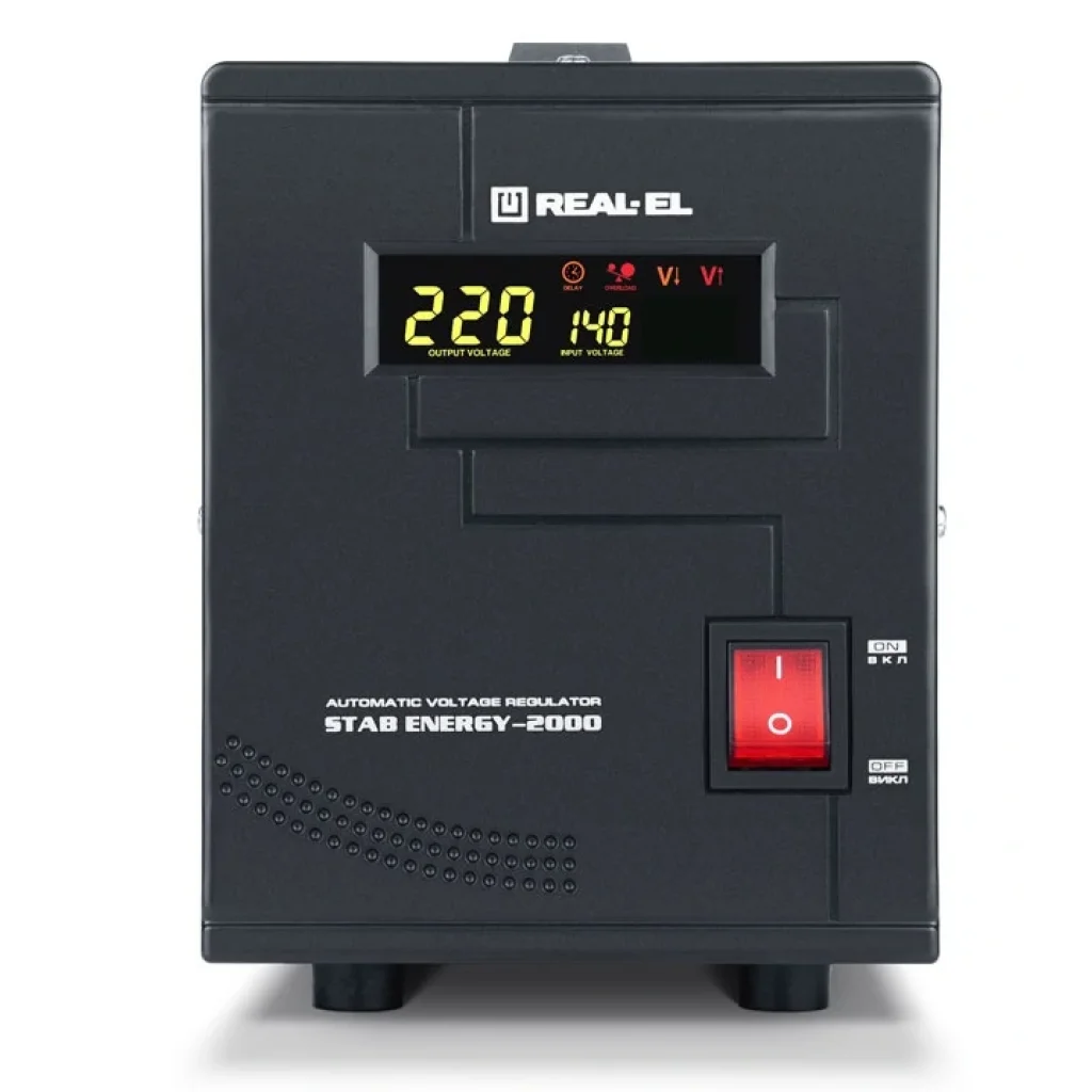 Стабилизатор REAL-EL Stab Energy-2000 Black, EL122400013 UA