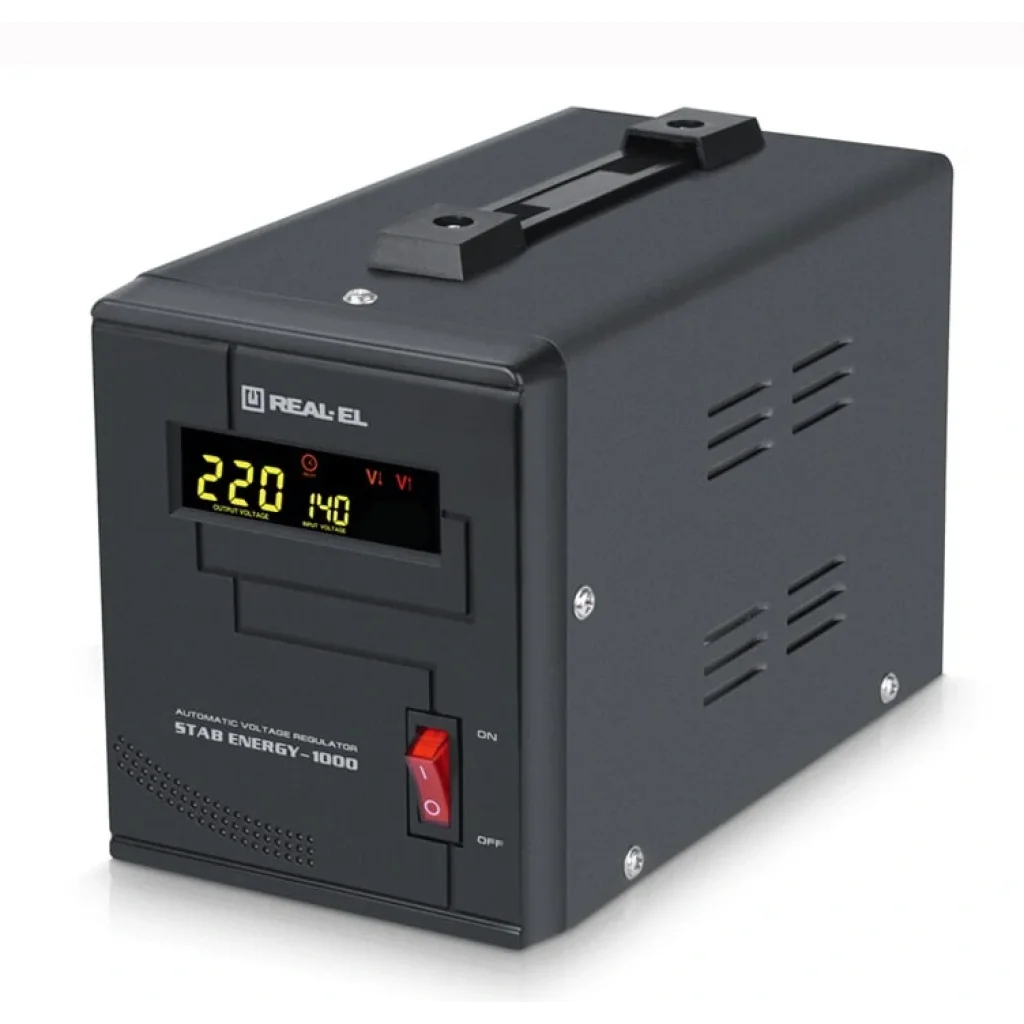 Стабілізатор REAL-EL Stab Energy-1000 Black, EL122400012 UA