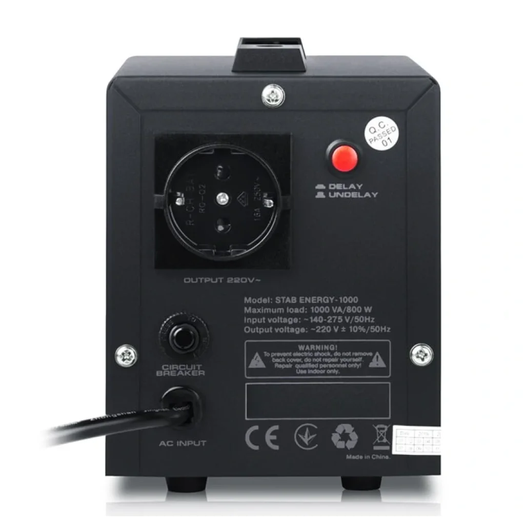 Стабілізатор REAL-EL Stab Energy-1000 Black, EL122400012 UA