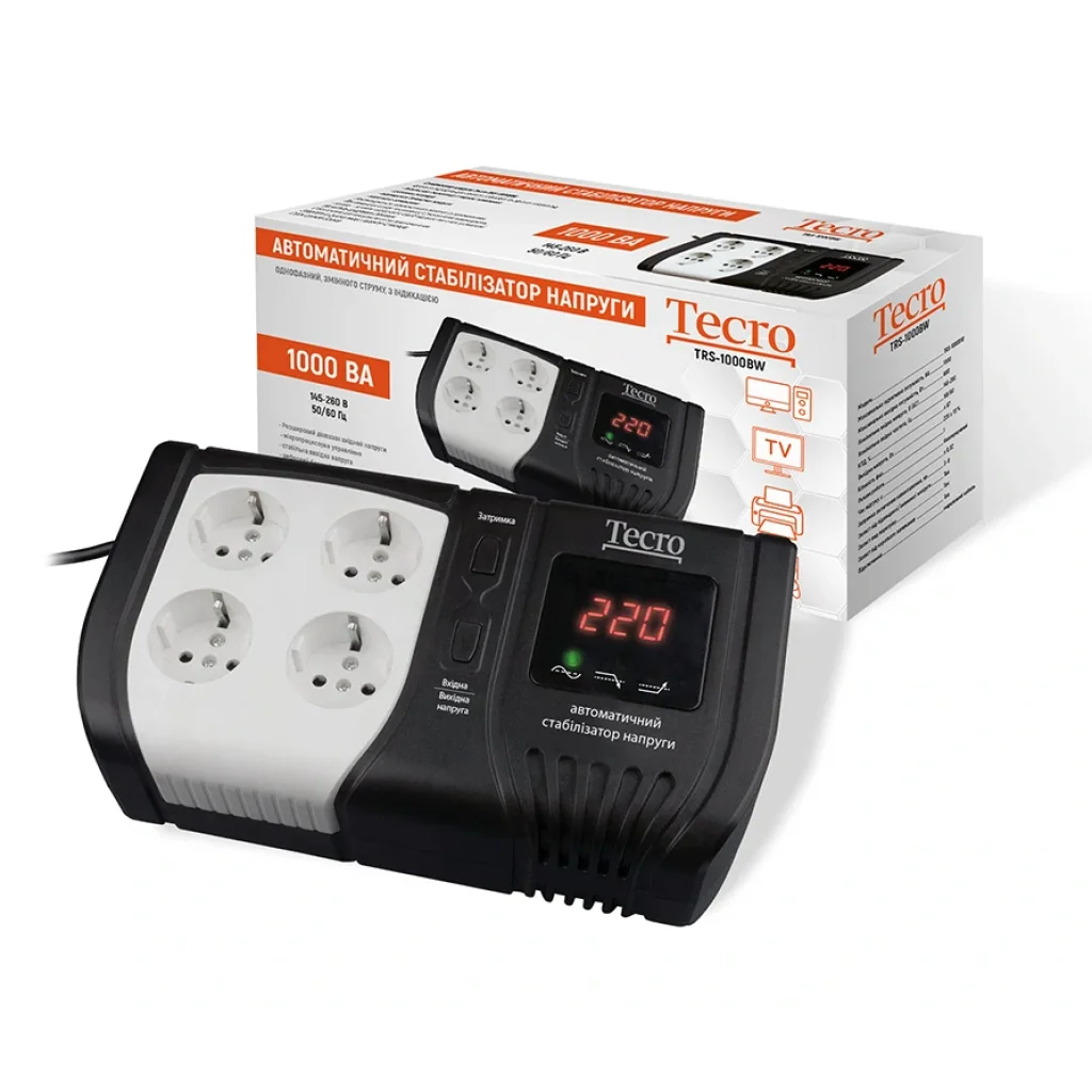 Стабилизатор напряжения Tecro TRS-1000BW UA