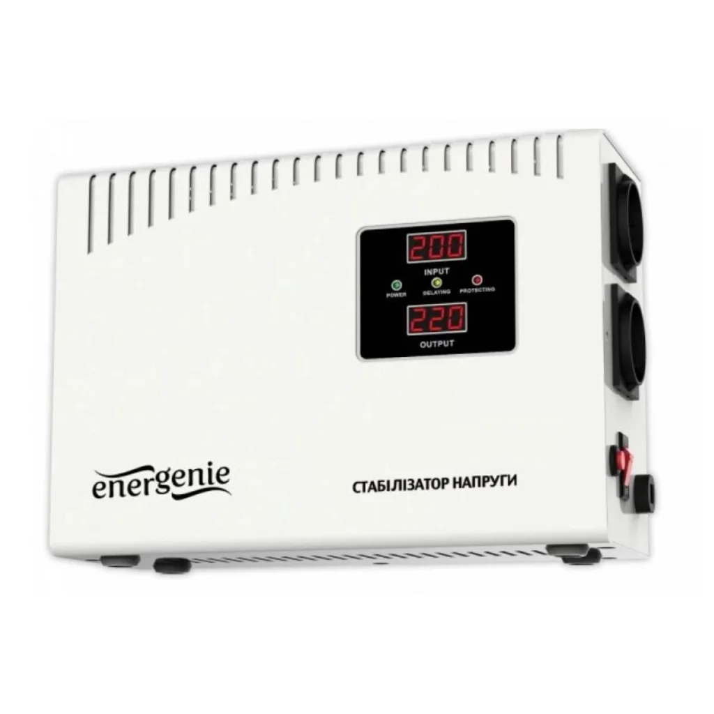 Стабілізатор EnerGenie EG-AVR-DW2000-01 2000VA, 2xSchuko UA