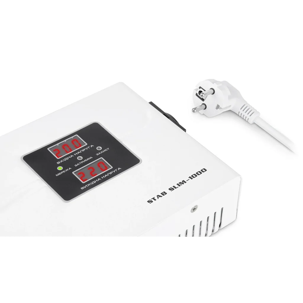 Стабілізатор REAL-EL STAB SLIM-1000 White, EL122400007 UA