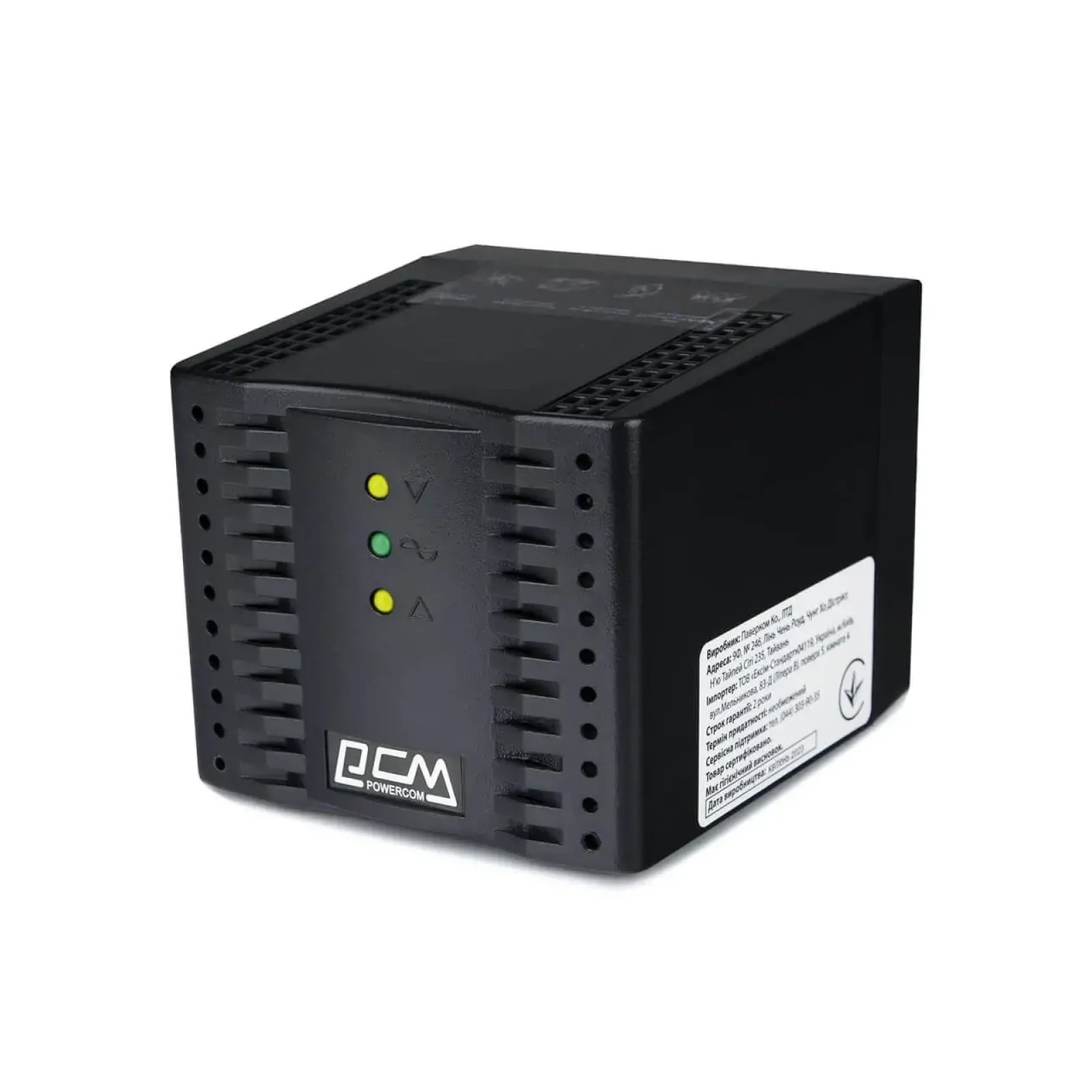 Стабилизатор напряжения Powercom TCA-600 black, TCA-600 BK UA