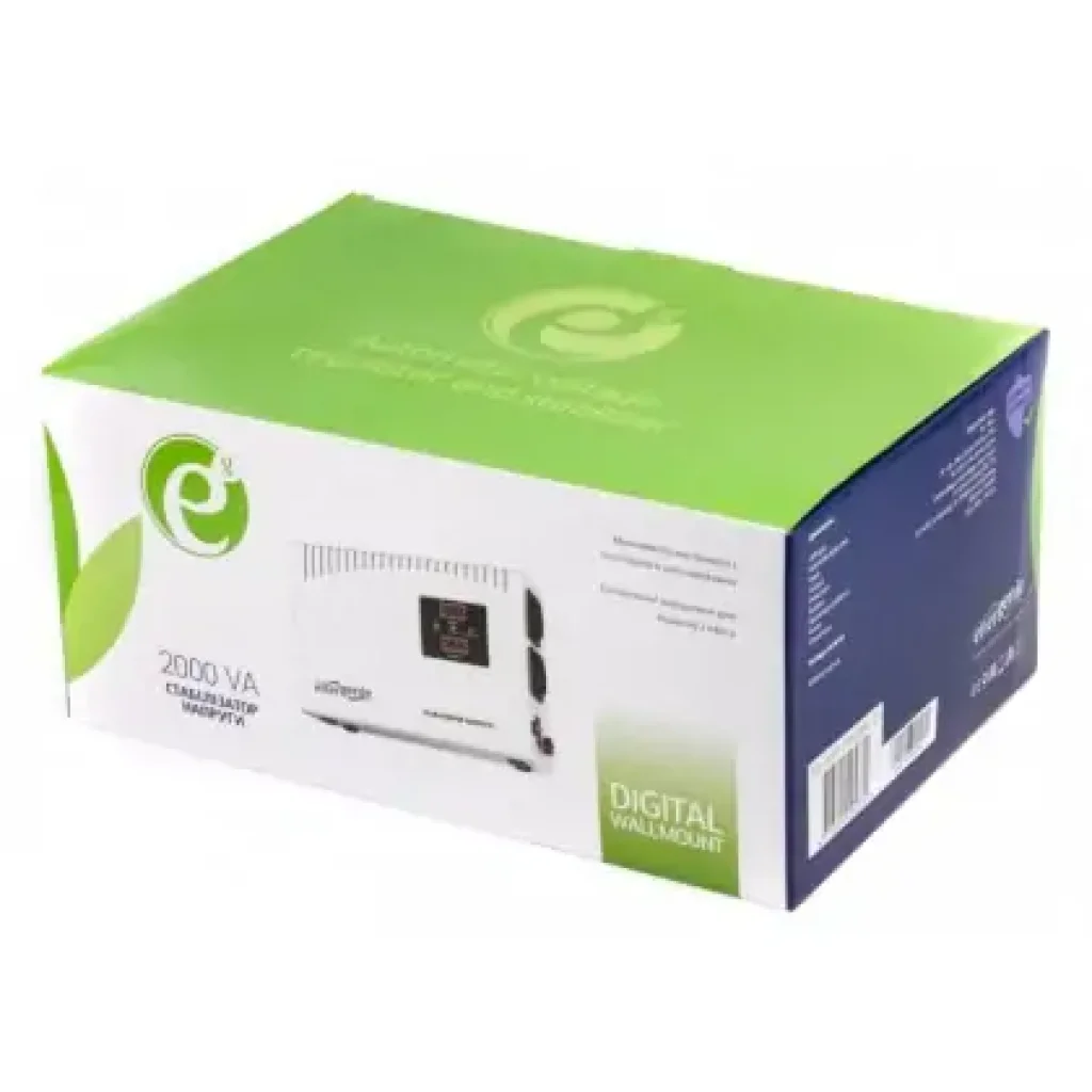 Стабілізатор EnerGenie EG-AVR-DW2000-01 2000VA, 2xSchuko UA