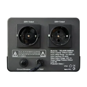 Стабілізатор EnerGenie EG-AVR-D2000-01 2000VA, 2xSchuko UA