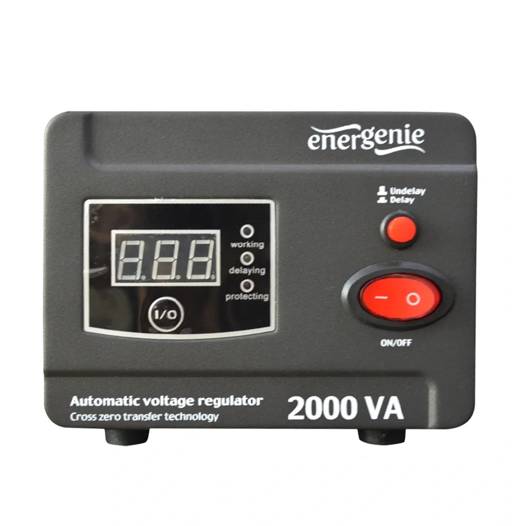 Стабілізатор EnerGenie EG-AVR-D2000-01 2000VA, 2xSchuko UA