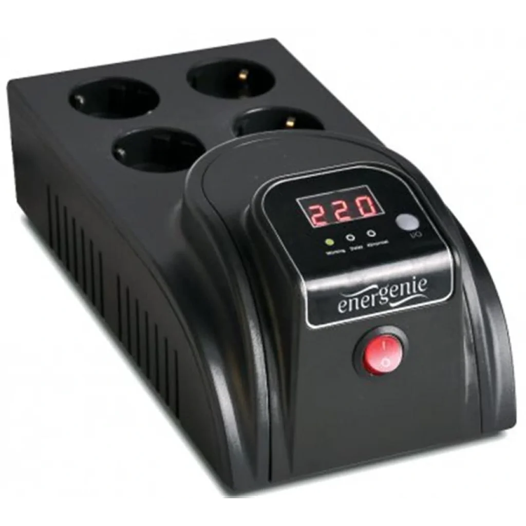 Стабілізатор EnerGenie EG-AVR-E1000-01 1000VA, 4xSchuko UA