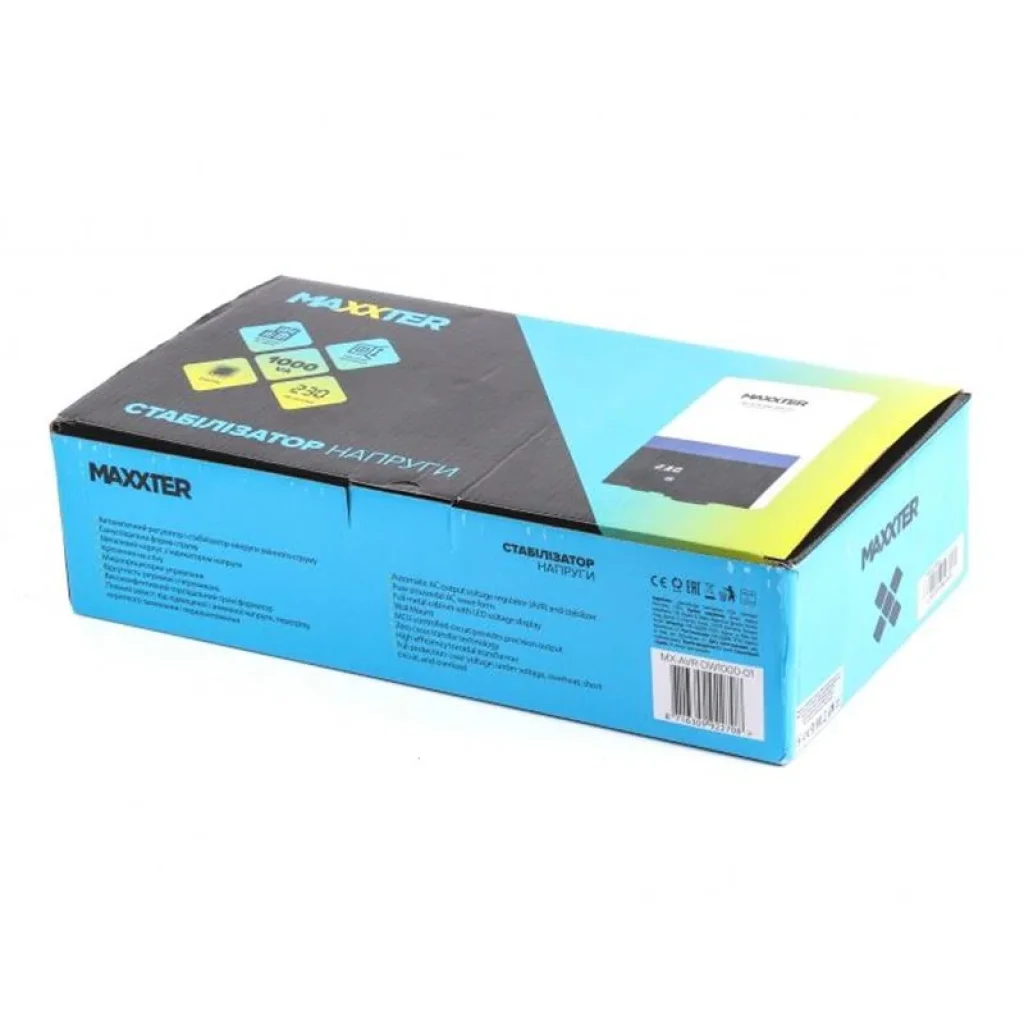 Стабілізатор Maxxter MX-AVR-DW1000-01 1000VA UA